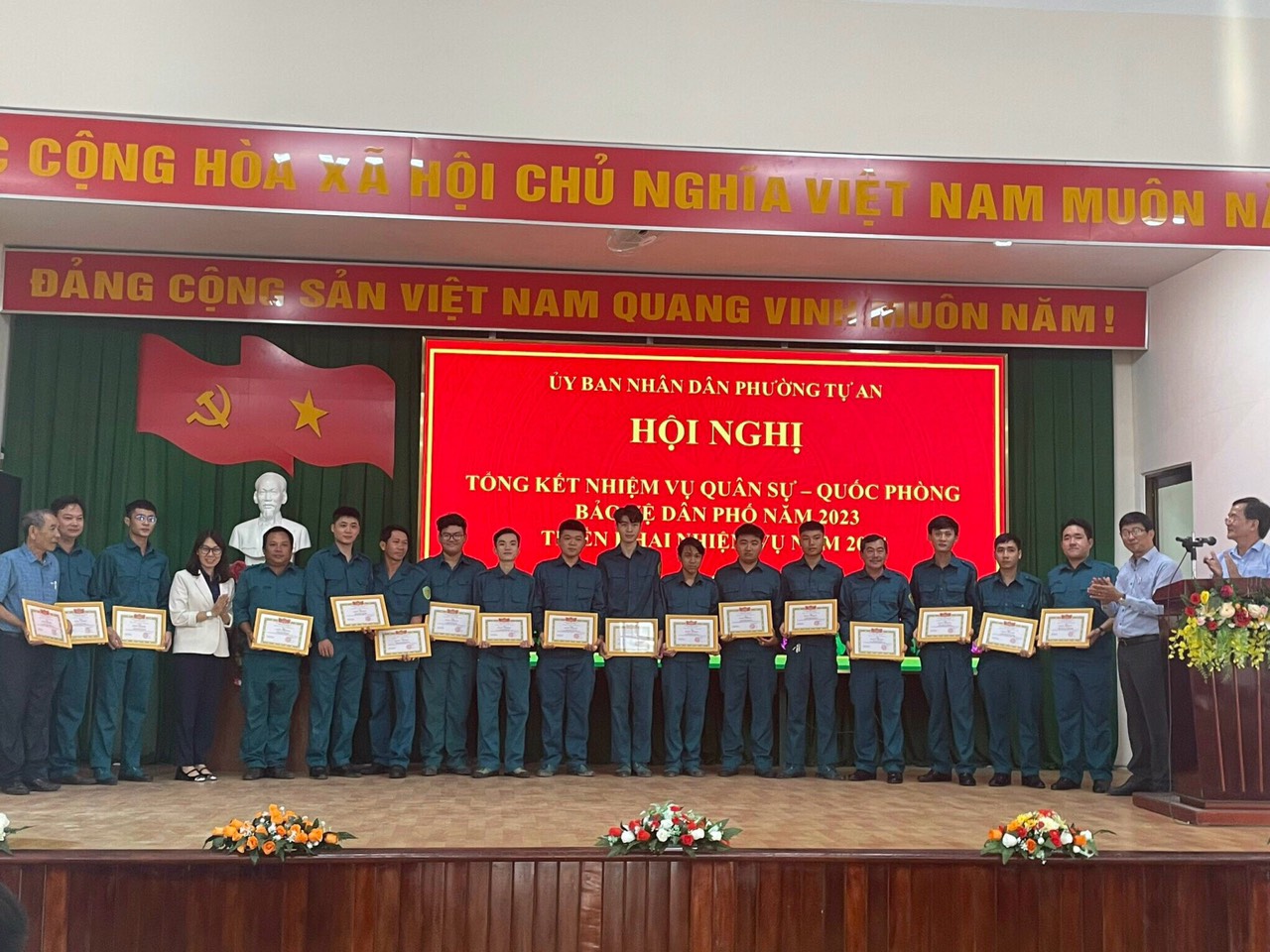 Hội nghị tổng kết nhiệm vụ quân sự, quốc phòng và Công tác Bảo vệ dân phố năm 2023